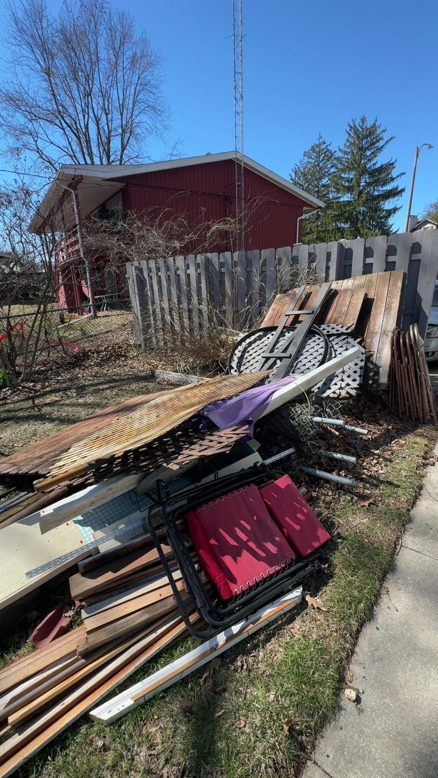 Brush and yard waste hauling by L&J's Junk Removal, Central Illinois