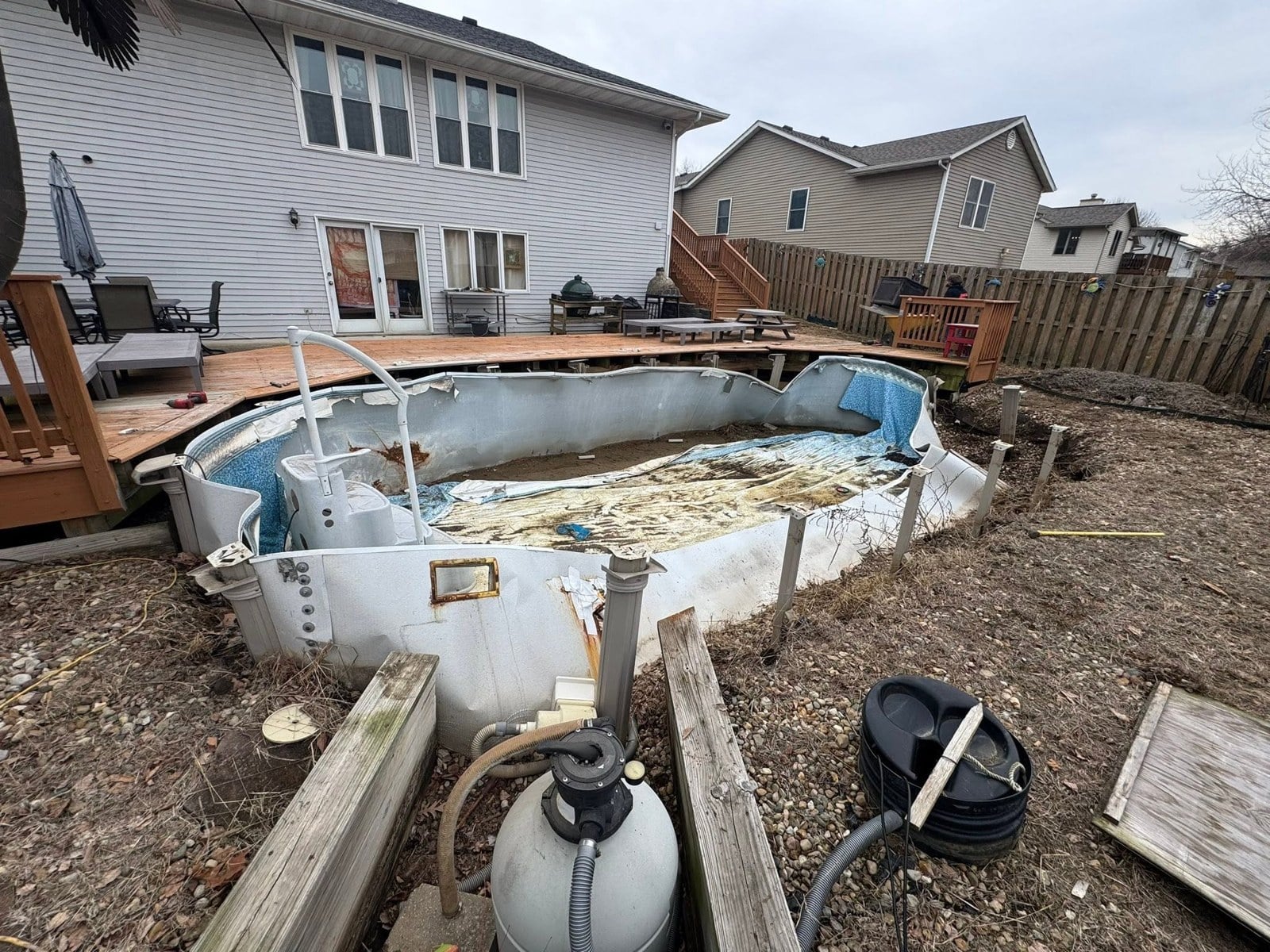 Light demolition pools decks and sheds by L&J's Junk Removal, Central Illinois